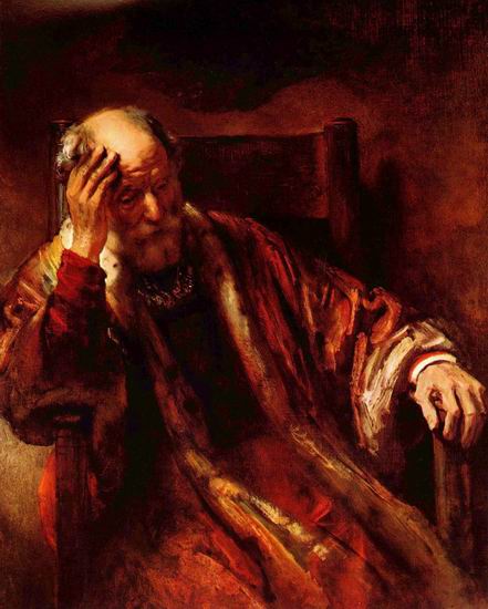 Рембрандт Харменс ван Рейн: Старик в кресле 3