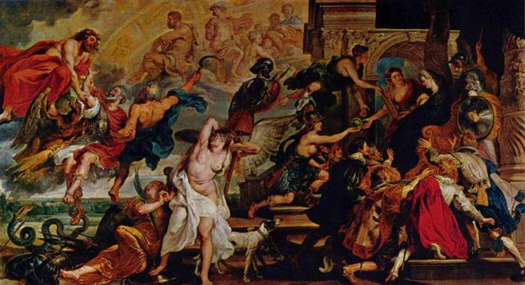 Рубенс  Питер Пауль: Апофеоз Генриха IV и присяга Марии Медичи. Цикл картин для Марии Медичи