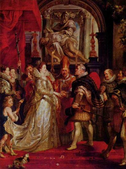 Рубенс  Питер Пауль: Обручение Генриха IV и Марии Медичи во Флоренции. Цикл картин для Марии Медичи