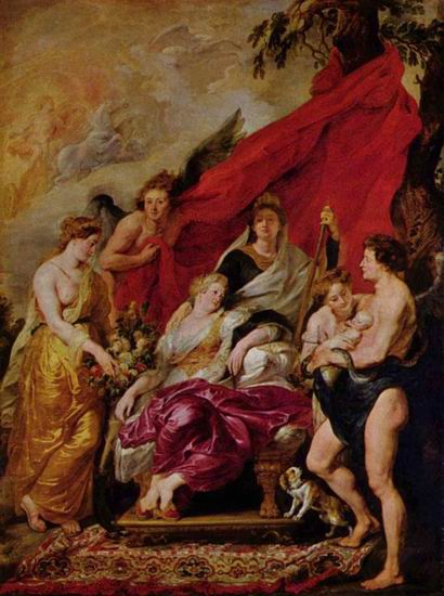 Рубенс  Питер Пауль: Рождение дофина Людовика XIII. Цикл картин для Марии Медичи