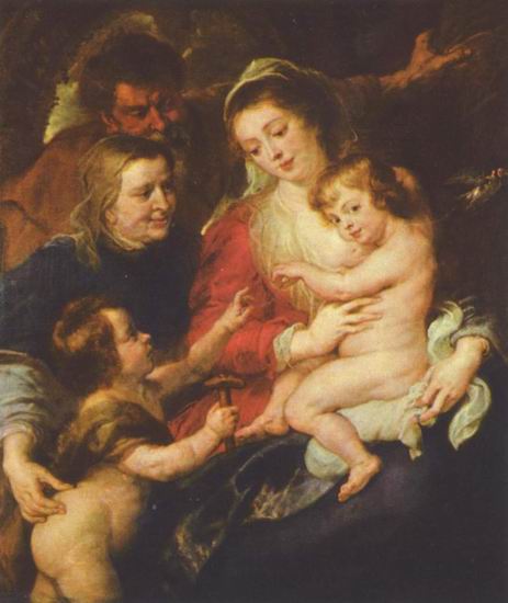 Рубенс  Питер Пауль: Святое семейство с Елизаветой и Иоанном