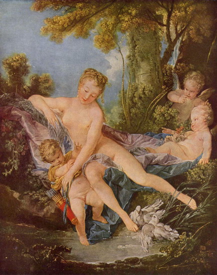 Буше Франсуа : Венера, утешающая Амура