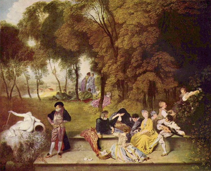 Ватто (Watteau) (Жан) Антуан : Веселая компания