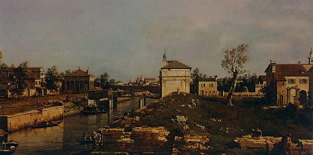Каналетто (Canaletto) (собств. Каналь, Canal) Джов: Портелло и канал Брента в Падуе