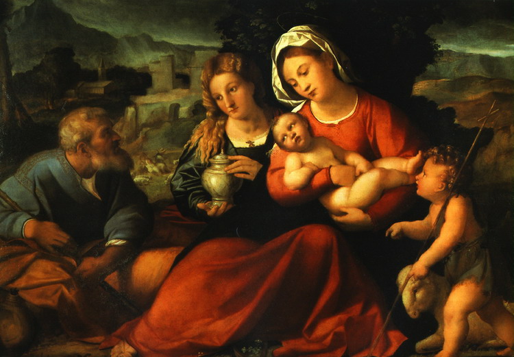 Бронзино (Bronzino) Аньоло : Святое семейство с Марией Магдалиной