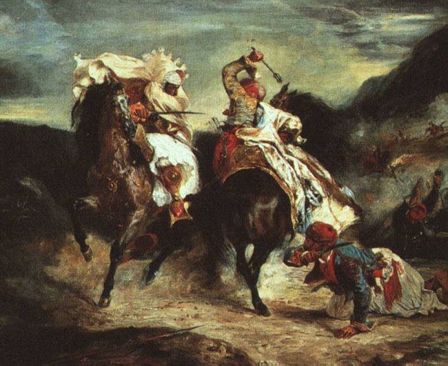 Делакруа (Delacroix) Эжен : Битва Шаура и Хассана