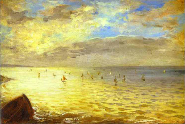 Делакруа (Delacroix) Эжен : Вид моря с вершин Дьеппа