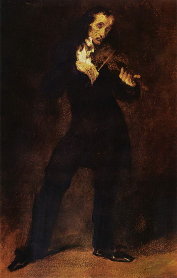 Делакруа (Delacroix) Эжен : Портрет Паганини