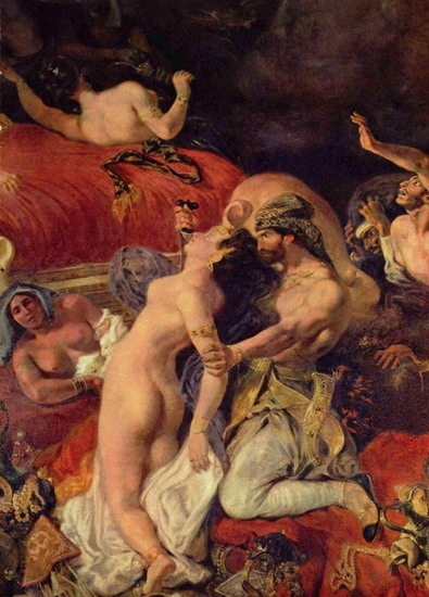 Делакруа (Delacroix) Эжен : Смерть Сарданапала. Деталь