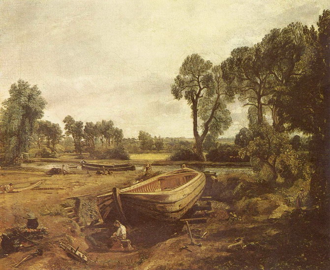 Делакруа (Delacroix) Эжен : Строительство лодки во Флэтворде