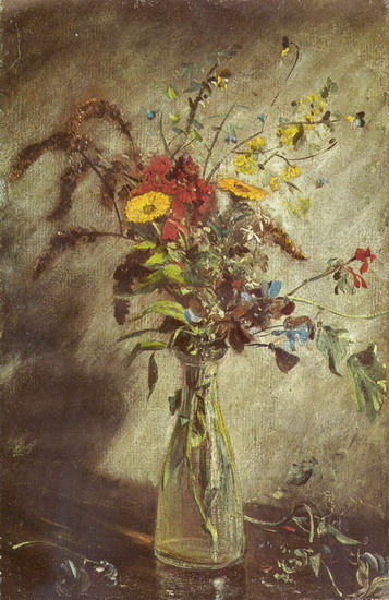 Делакруа (Delacroix) Эжен : Цветы в стекланной вазе
