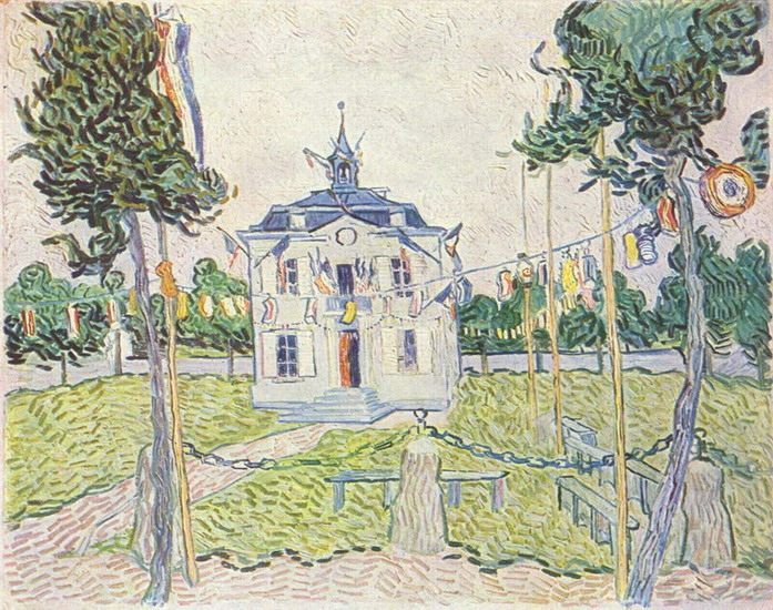Ван Гог (van Gogh) Винсент : Дом деревенской общины в Овере