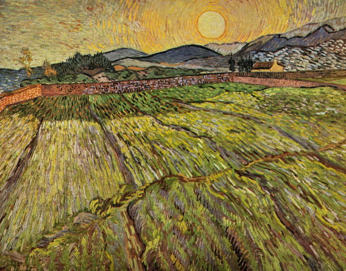 Ван Гог (van Gogh) Винсент : Пейзаж с вспаханными полями