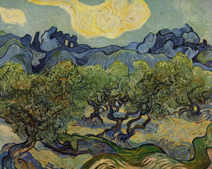 Ван Гог (van Gogh) Винсент : Пейзаж с оливами