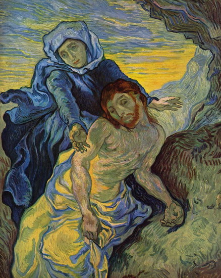 Ван Гог (van Gogh) Винсент : Пьета. По Делакруа
