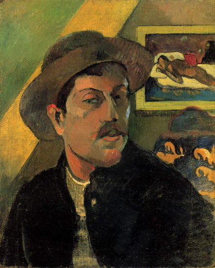 Гоген (Gauguin) Поль : Автопортрет в шляпе