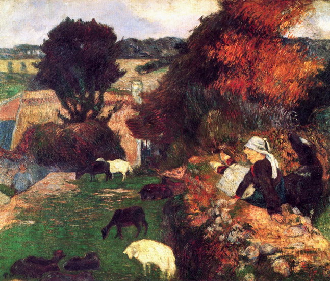 Гоген (Gauguin) Поль : Бретонская пастушка