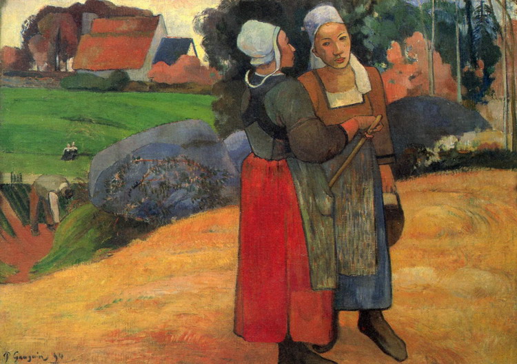 Гоген (Gauguin) Поль : Бретонские крестьянки