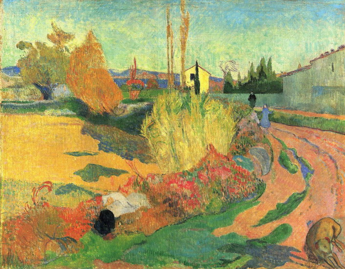 Гоген (Gauguin) Поль : Вид Арля
