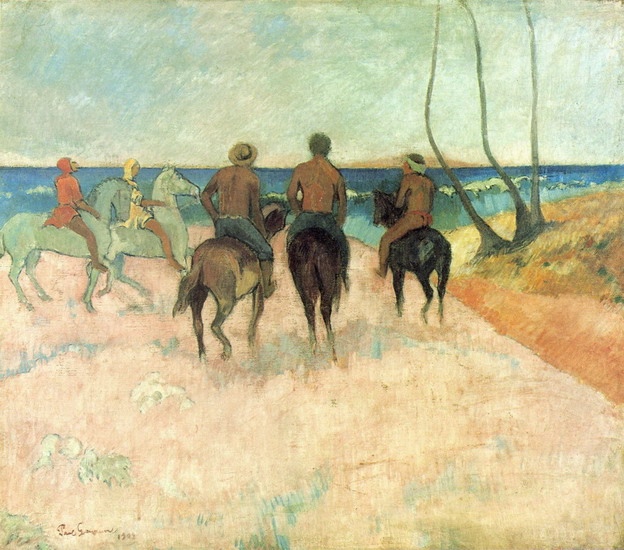 Гоген (Gauguin) Поль : Всадники на побережье 2