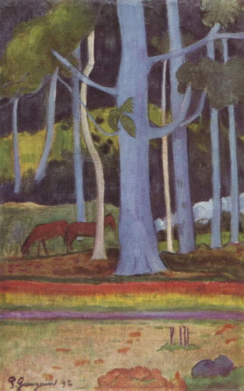 Гоген (Gauguin) Поль : Пейзаж на Таити