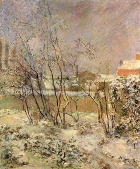 Гоген (Gauguin) Поль : Снег на Рю Каркель