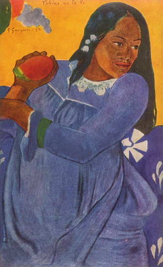 Гоген (Gauguin) Поль : Таитянка с плодами манго