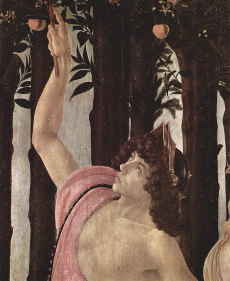 Боттичелли (Botticelli) Сандро (наст. Алессандро Ф: Весна. Фрагмент. Меркурий, разгоняющий тучи