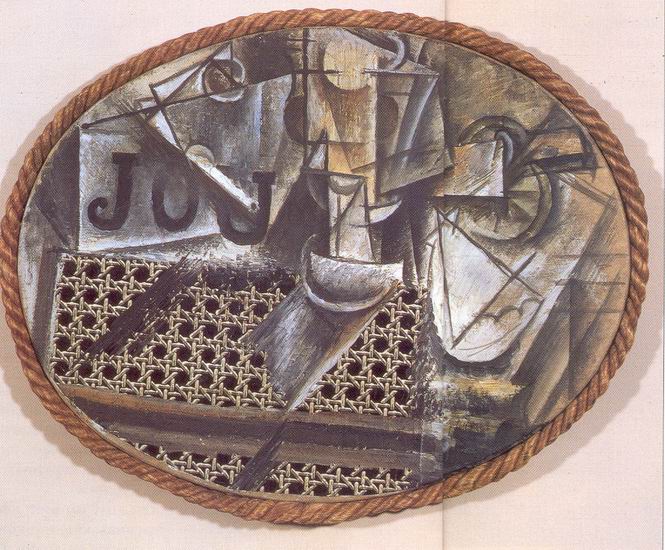 Пикассо Пабло: Натюрморт с плетеным стулом