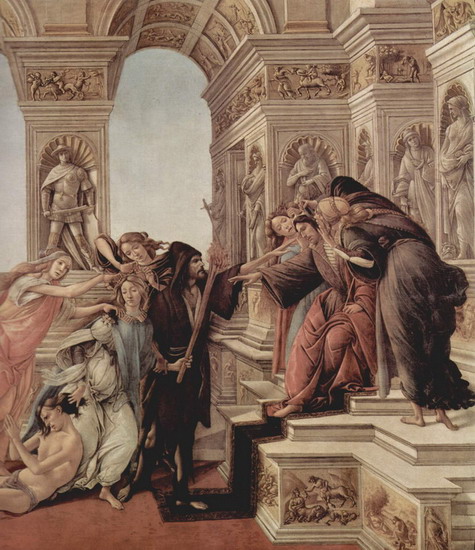Боттичелли (Botticelli) Сандро (наст. Алессандро Ф: Клевета. Фрагмент. Аппелес, оклеветанный судьей