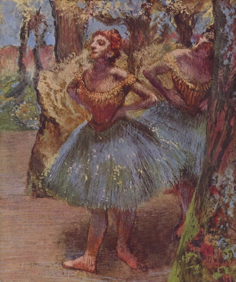 Дега (Degas) Эдгар : Две танцовщицы
