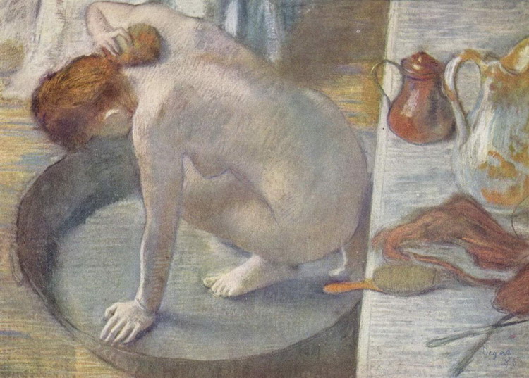 Дега (Degas) Эдгар : Женщина, моющая спину