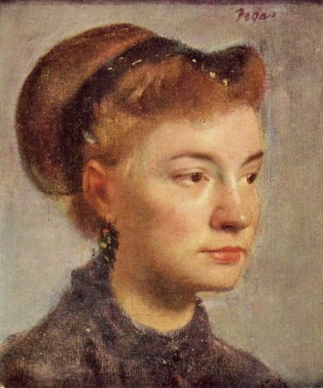 Дега (Degas) Эдгар : Портрет молодой женщины