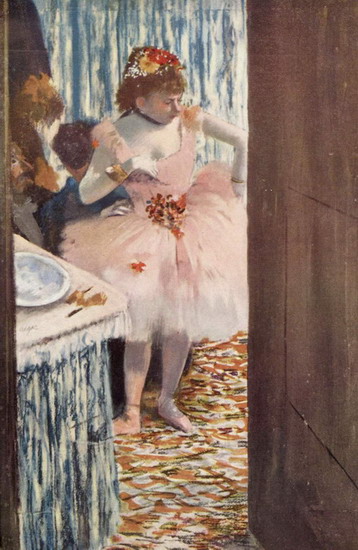 Дега (Degas) Эдгар : Танцовщица в своей уборной
