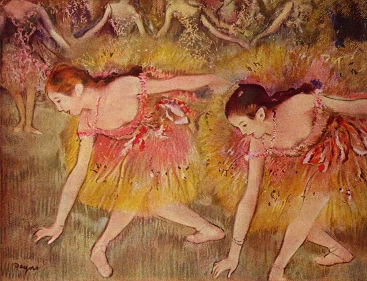 Дега (Degas) Эдгар : Танцовщицы на поклонах
