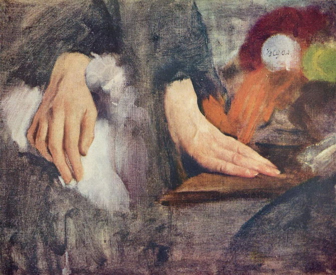 Дега (Degas) Эдгар : Эскиз руки