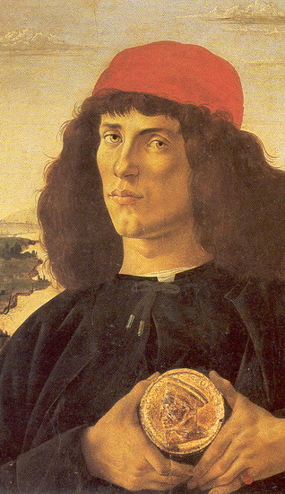 Боттичелли (Botticelli) Сандро (наст. Алессандро Ф: Портрет юноши с медалью Козимо Медичи