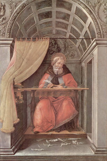 Боттичелли (Botticelli) Сандро (наст. Алессандро Ф: Св.Августин в своей келье