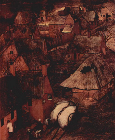 Брейгель (Breughel, Brueghel или Bruegel) Питер, С: Серия Месяцы. Сумеречный день. Март или февраль. Фрагмент 2
