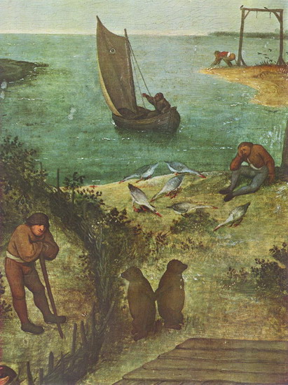 Брейгель (Breughel, Brueghel или Bruegel) Питер, С: Серия Нидерландские пословицы. Фрагмент 4