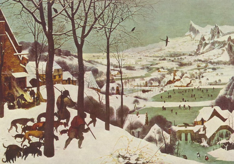 Брейгель (Breughel, Brueghel или Bruegel) Питер, С: Серия Месяцы. Охотники на снегу. Январь