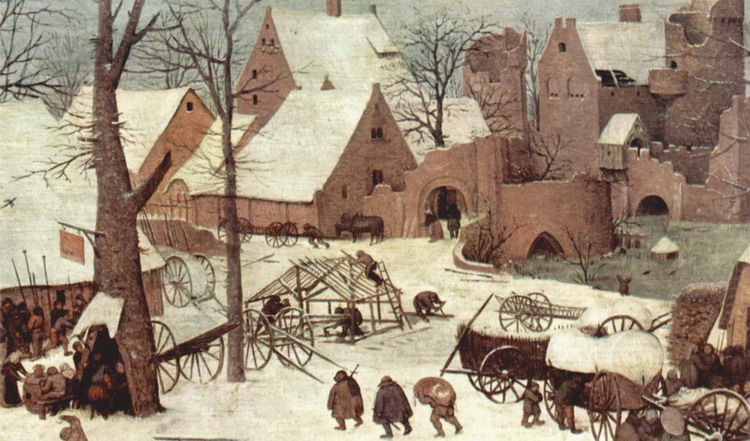Брейгель (Breughel, Brueghel или Bruegel) Питер, С: Перепись в Вифлиеме. Фрагмент 3
