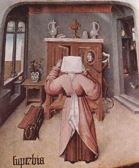 Босх (Bosch; собственно ван Акен, van Aeken) Иероним (Хиеронимус): Семь смертных грехов. Деталь. Тщеславие