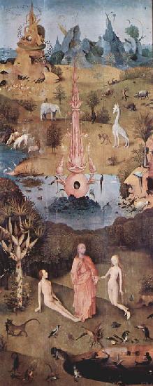 Босх (Bosch; собственно ван Акен, van Aeken) Иероним (Хиеронимус): Сад земных наслаждений. Левая сторона. Творение