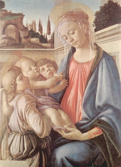 Боттичелли (Botticelli) Сандро (наст. Алессандро Ф: Мадонна с младенцем и ангелами