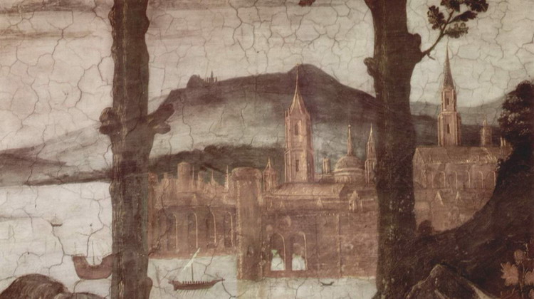 Боттичелли (Botticelli) Сандро (наст. Алессандро Ф: Фрески Сикстинской капеллы. Искушение Христа. Деталь
