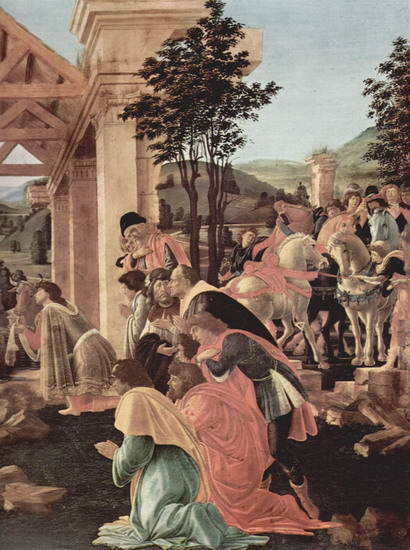 Боттичелли (Botticelli) Сандро (наст. Алессандро Ф: Поклонение волхвов. Деталь 1