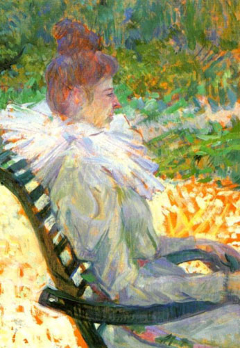 Тулуз-Лотрек (De Toulouse-Lautrec) Анри Мари Раймо: Мадам Тапье де Селейран в саду