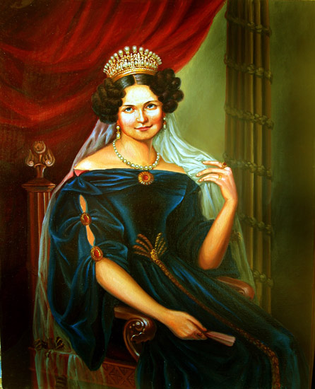 Родионов: Портрет королевы Греции Амалии Ольденбургской