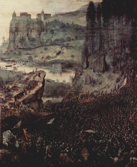 Брейгель (Breughel, Brueghel или Bruegel) Питер, С: Самоубийство Саула. Фрагмент